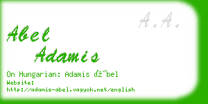 abel adamis business card
